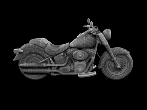 harleydavidson flstf fat boy 2012 3D Model