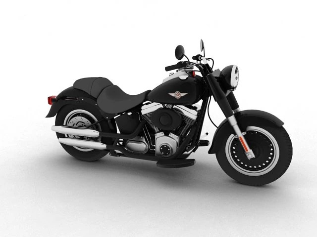 harleydavidson flstfb fat boy lo 2012 3D Model .c4d .max .obj .3ds .fbx .stl .blend