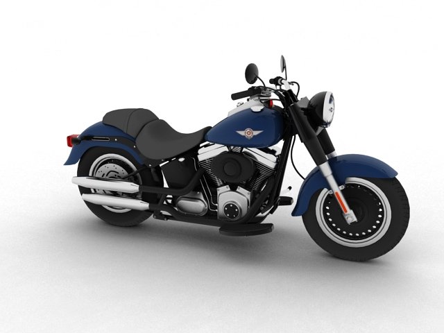 harleydavidson flstfb fat boy lo 2012 3D Model in Motorcycle 3DExport