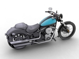 harleydavidson fxs softail blackline 2012 Modèle 3D
