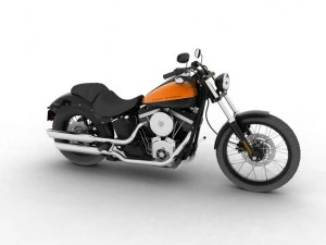 harleydavidson fxs softail blackline 2012 3D Model