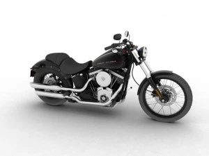 harleydavidson fxs softail blackline 2012 3D Model