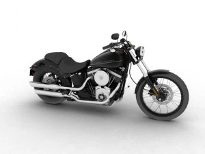harleydavidson fxs softail blackline 2012 3D Model