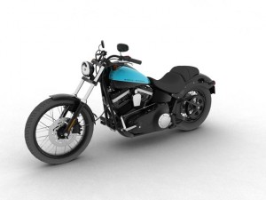harleydavidson fxs softail blackline 2012 Modèle 3D