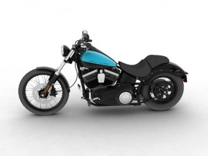 harleydavidson fxs softail blackline 2012 Modèle 3D