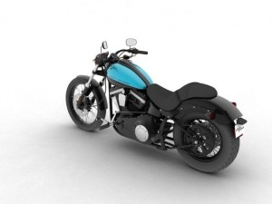 harleydavidson fxs softail blackline 2012 Modèle 3D