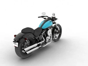 harleydavidson fxs softail blackline 2012 3D Model