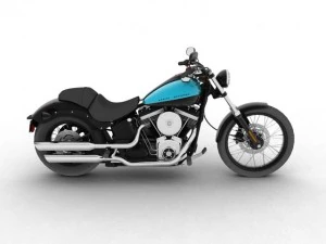 harleydavidson fxs softail blackline 2012 3D Model