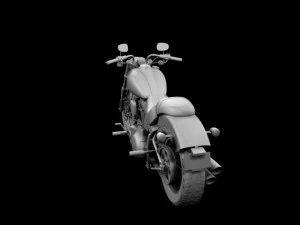 harleydavidson fxs softail blackline 2012 3D Model