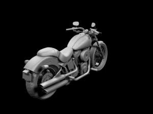 harleydavidson fxs softail blackline 2012 3D Model