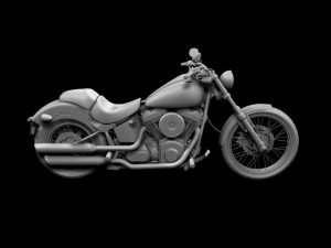 harleydavidson fxs softail blackline 2012 Modèle 3D