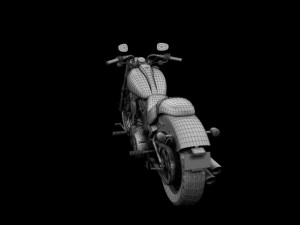 harleydavidson fxs softail blackline 2012 Modèle 3D