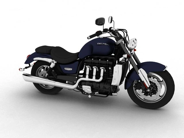 triumph rocket iii roadster 2013 3D Model .c4d .max .obj .3ds .fbx .stl .blend 