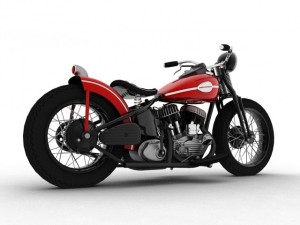 harleydavidson wla bobber 1945 Model 3D