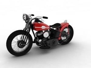 harleydavidson wla bobber 1945 Model 3D