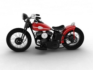 harleydavidson wla bobber 1945 Model 3D