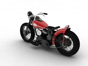 harleydavidson wla bobber 1945 3D Model