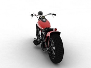 harleydavidson wla bobber 1945 Model 3D