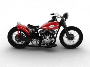 harleydavidson wla bobber 1945 Model 3D