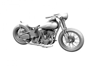 harleydavidson wla bobber 1945 Model 3D