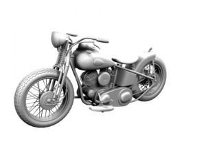 harleydavidson wla bobber 1945 Model 3D