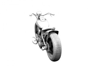 harleydavidson wla bobber 1945 Model 3D