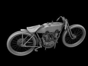 harleydavidson 11k boardtrack 1915 3D Model