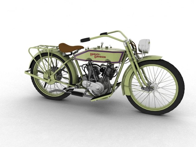harleydavidson 11j 1915 Modelo 3D .c4d .max .obj .3ds .fbx .stl .blend 