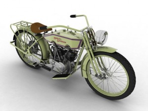 harleydavidson 11j 1915 Modelo 3D