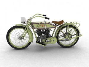 harleydavidson 11j 1915 Modelo 3D