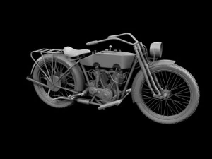 harleydavidson 11j 1915 3D Model
