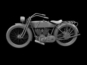 harleydavidson 11j 1915 Modelo 3D