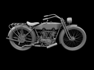 harleydavidson 11j 1915 Modelo 3D