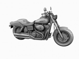 harleydavidson fxdf fat bob 2013 3D 模型