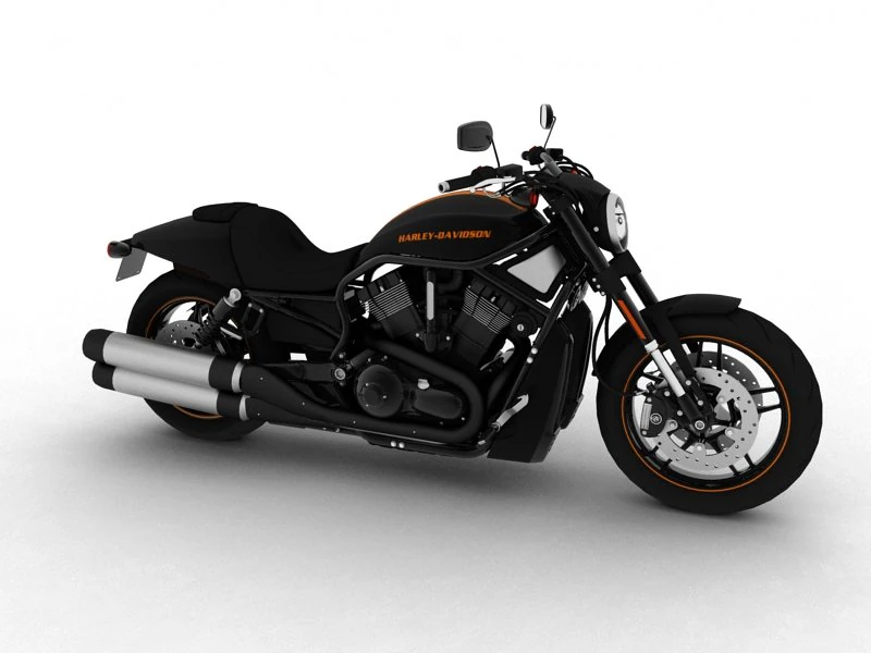 harley davidson v rod night rod special 2013 3D Model .c4d .max .obj .3ds .fbx .stl .blend 