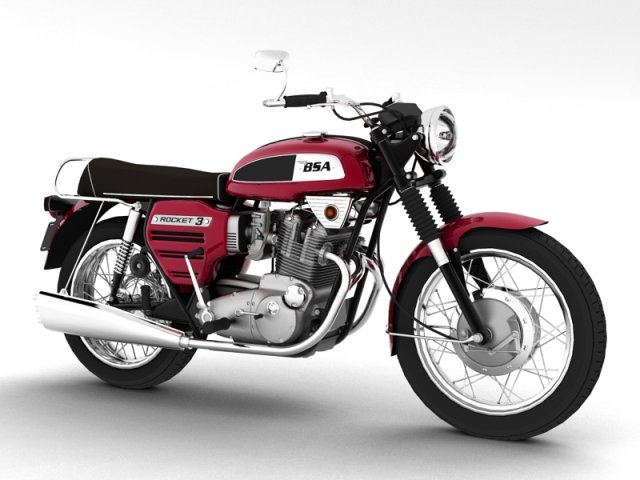 bsa rocket 3 1969 3D Модель .c4d .max .obj .3ds .fbx .stl .blend 