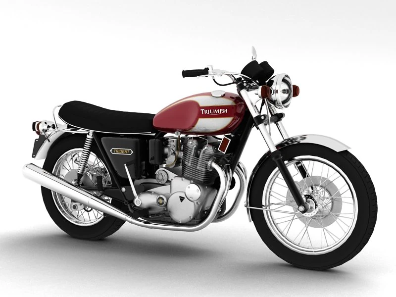 triumph t160 trident 1975 3D Model .c4d .max .obj .3ds .fbx .stl .blend