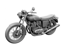 triumph t160 trident 1975 3D Model