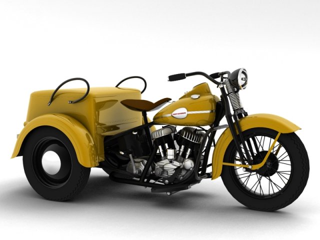 harleydavidson servicar 1942 3Dモデル .c4d .max .obj .3ds .fbx .stl .blend 
