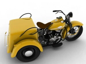 harleydavidson servicar 1942 3D Model