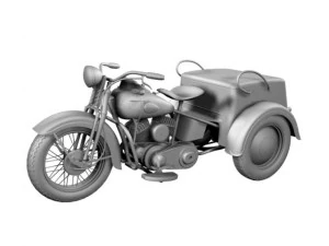 harleydavidson servicar 1942 3D Model