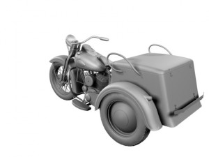 harleydavidson servicar 1942 3Dモデル