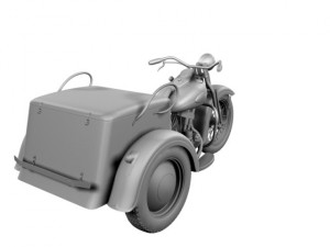 harleydavidson servicar 1942 3Dモデル