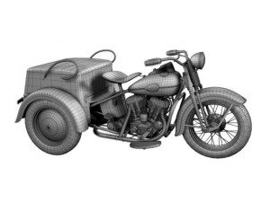 harleydavidson servicar 1942 3Dモデル