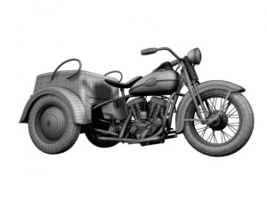 harleydavidson servicar 1942 3Dモデル