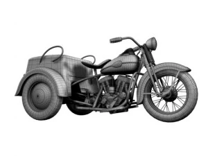 harleydavidson servicar 1942 3D Model