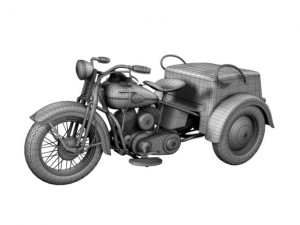 harleydavidson servicar 1942 3Dモデル
