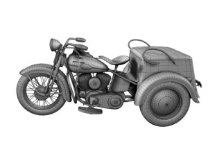 harleydavidson servicar 1942 3Dモデル