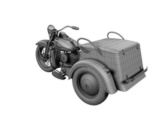 harleydavidson servicar 1942 3D Model