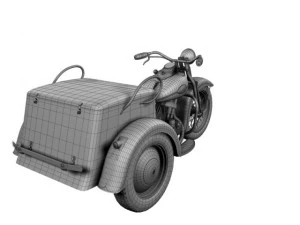 harleydavidson servicar 1942 3D Model
